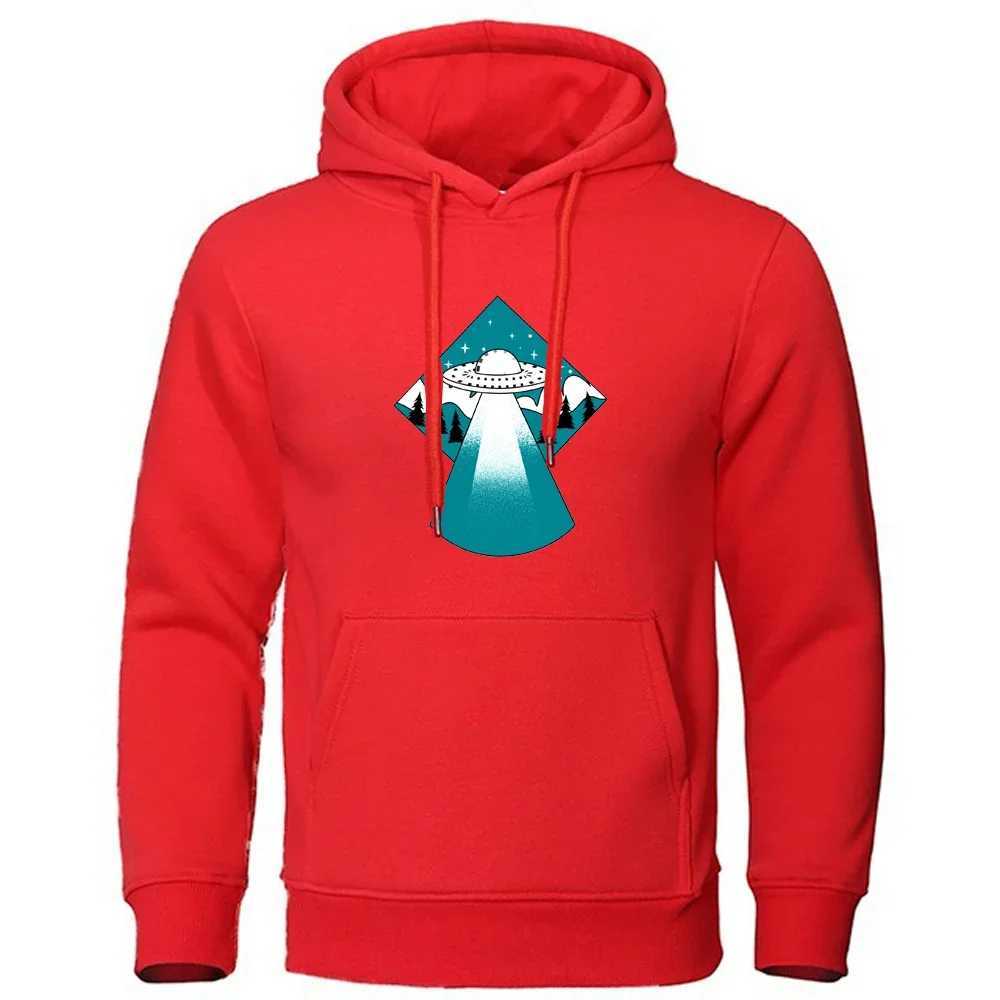 Alien Ship Print Pullover Tops Mens Spring/Autumn Hoodies Mens Sportswear Outdoor Sportswear High Quality Tops W241213