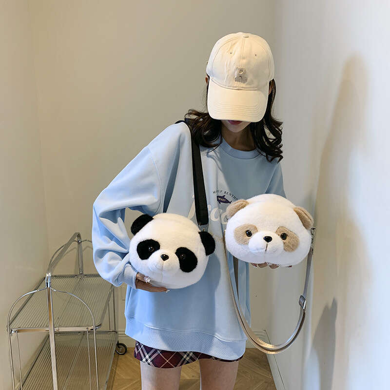 Ins internet celebrity girl cute crossbody women's niche doll plush parent-child shoulder bag, 2024 new casual fashion trend clothing