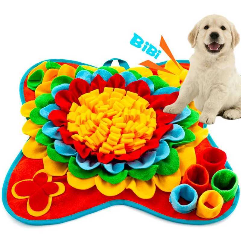 Pet Dog Snuffle Mat Nose Smell Training Sniffing Pad Dog Puzzle Toy Slow Food Feeding Bowl Washable Dog toys scented carpet X241213