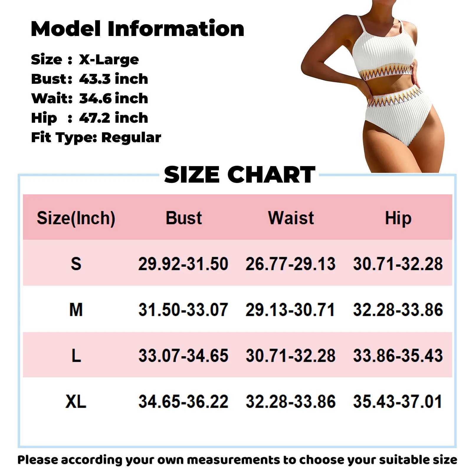 WomenS High Waist Bikini Set V Neck Two Piece Swimsuit Color Block Front Twisted Swimsuit Conjuntos De BiquNis Ropa De MujerXJ241212