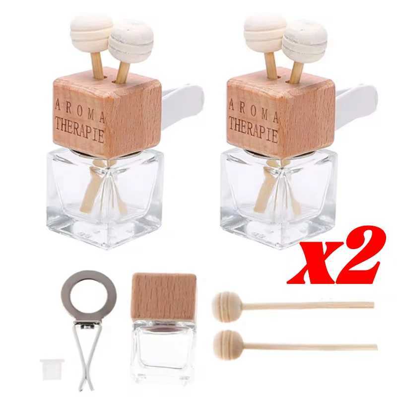 8ml Car Air ener Perfume Clip Empty Glass Bottle Fragrance Ornament Vent Outlet Diffuser Empty Essential Oil GlassXJ241213