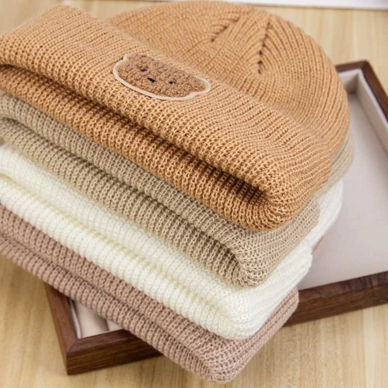 Baby Warm Hat Knitted Pullover Hat Soft Breathable Stretchable Bonnet Caps for 0 to 3 Years Old Infants ComfortableXJ241213