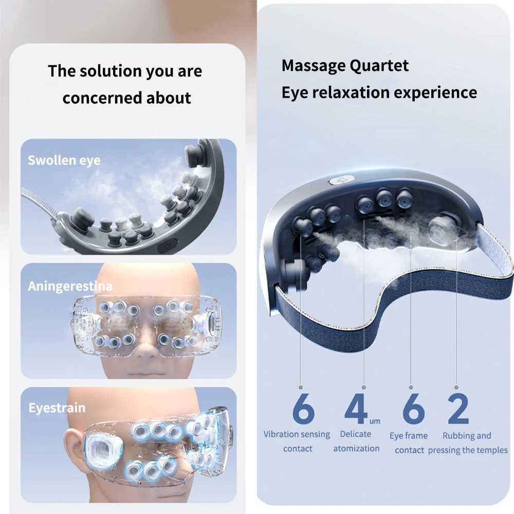 Steam Eye Massager Ultra Micron Atomization Eye Massager Multifunction Kneading Massage Eyes Hot Compress Relieve Eye Fatigue W241213