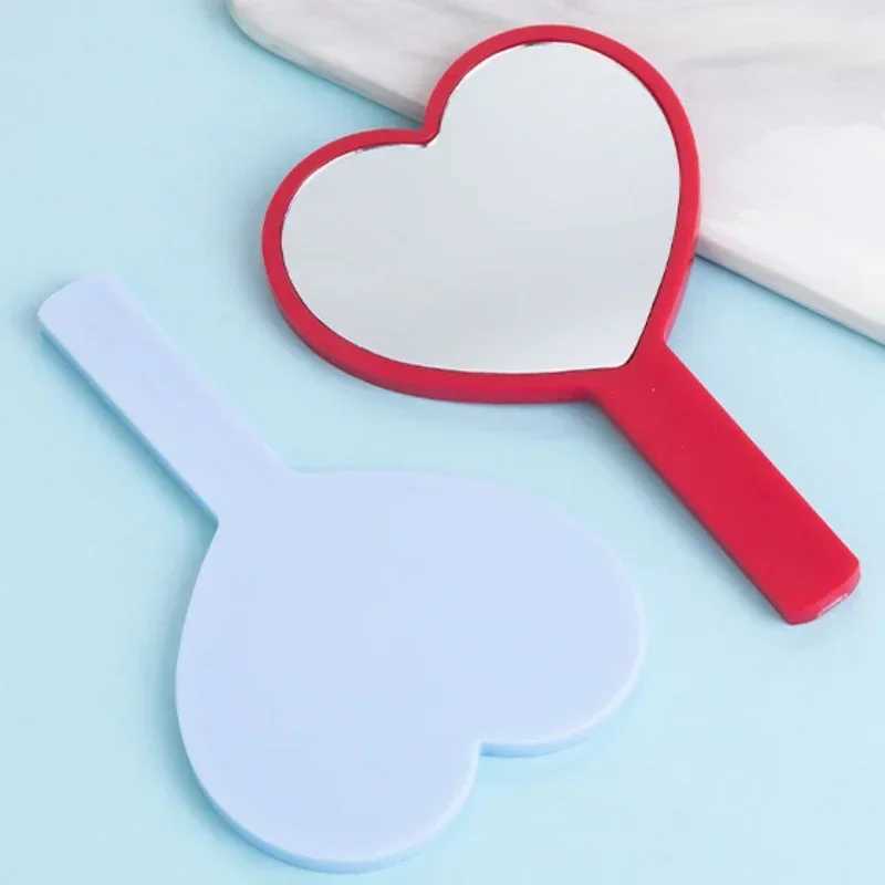 Cherry Heart Handle Mirror Hand in Hand with A Mirror To Carry Around Cute Little Mirror for Girls Dressing Mirror Makeup MirrorXJ241213