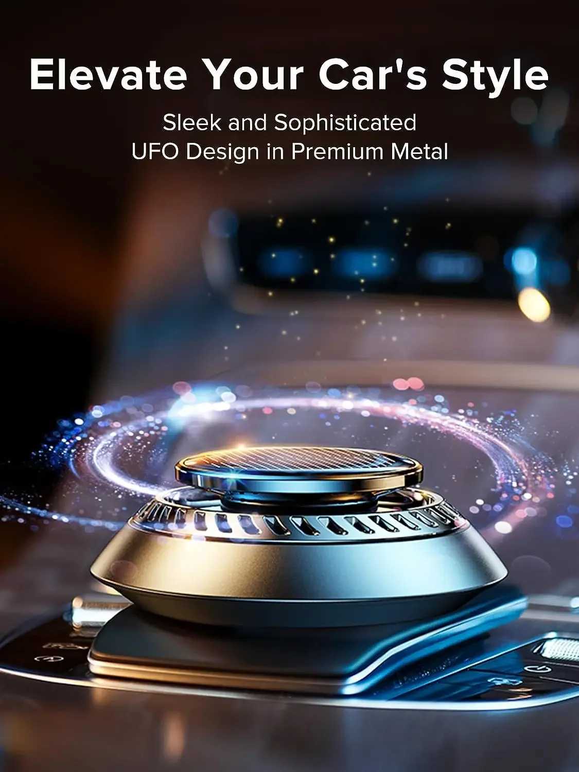 Solar Powered Car Rotating Aroma Air ener Fragrance Ornament Diffusers for Essential Oils Auto Interior AccessoriesXJ241213