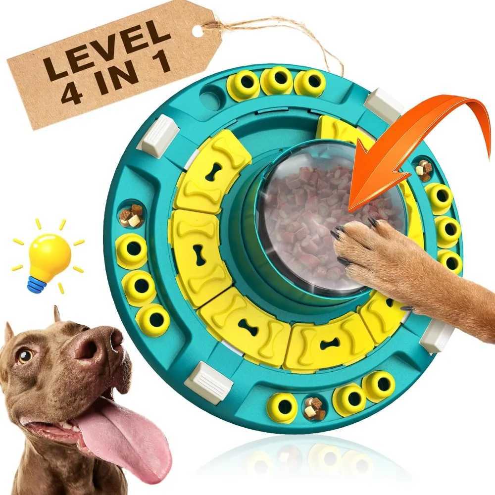 4-in-1 level dog toy self play slow feeder food/therapeutic feeding dispenser dog toy dog feeder X241213