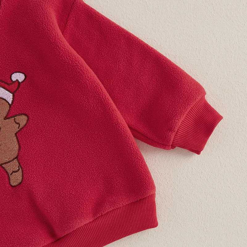 New 0-4 Years Christmas Girls Boys Clothing Set Gingerbread Embroidery Pullover Top + Pants 2Pcs Suit For Kids Children Outfit W241213