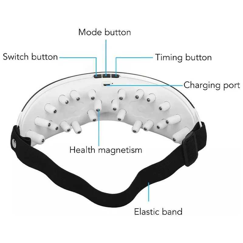 Eye Massage Device Eye Protection Device Eye Mask Intelligent Massager Relieves Fatigue Dark Cycle Thermal Compression Device W241213