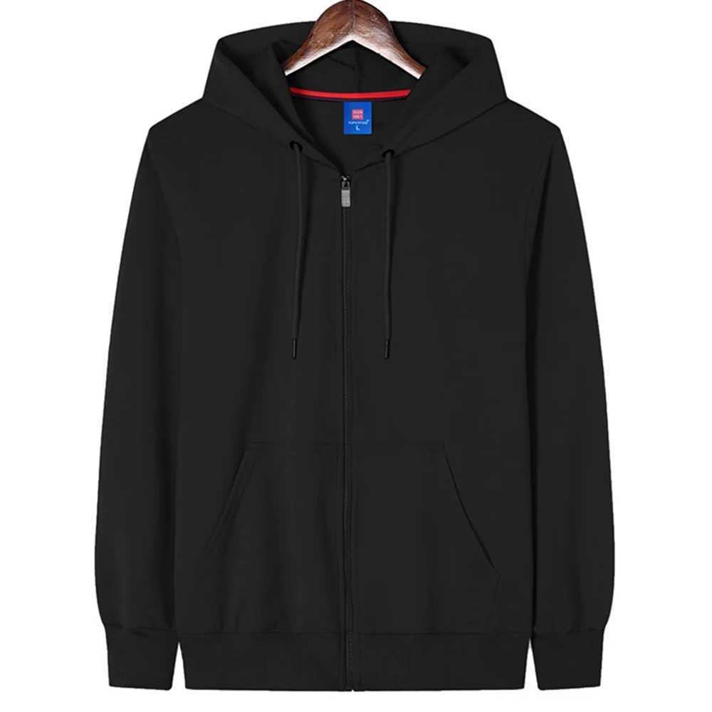 Blank White Zip Up Hoodie Unisex Wholesale Pullover Men Lightweight Zipup Hoodies Hooded Sweatshirt For Men Sweaters De Hombre W241213