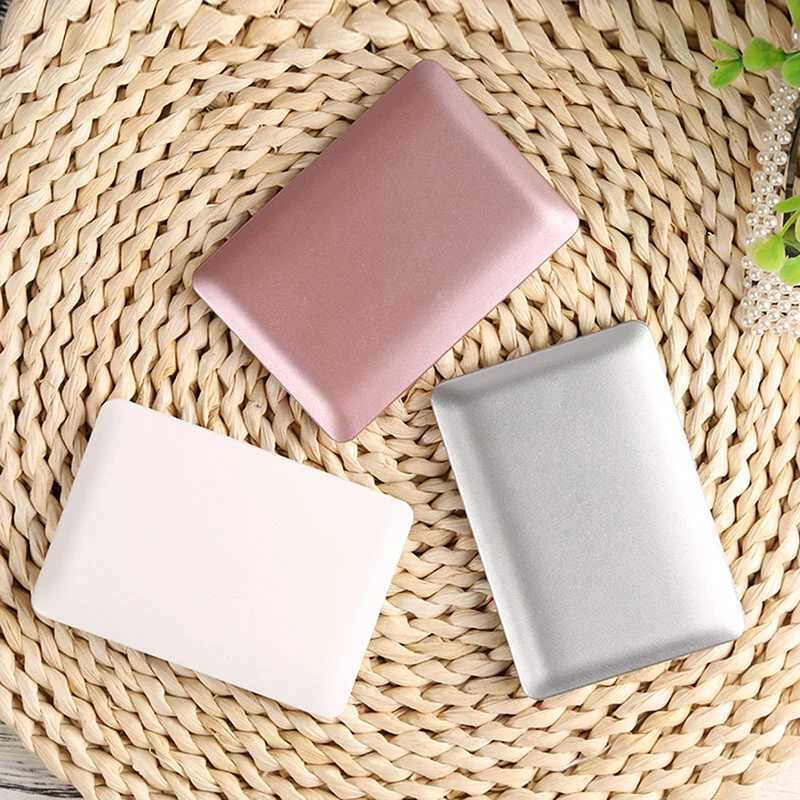 High Quality Mini Makeup Mirror Notebook Macbook Silver White Cosmetic Mirror New Design Portable Makeup Mirror Compact MirrorXJ241213