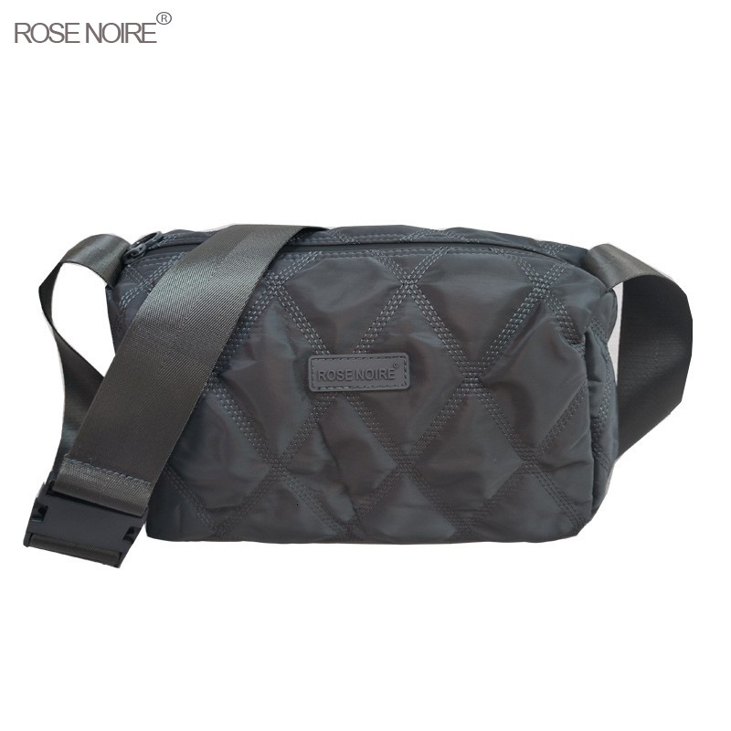 Straight Nylon Bag For Casual Women's Diamond Grid Small Elephant Style Single Versatile Crossbody Shoulder Bag, Trendy