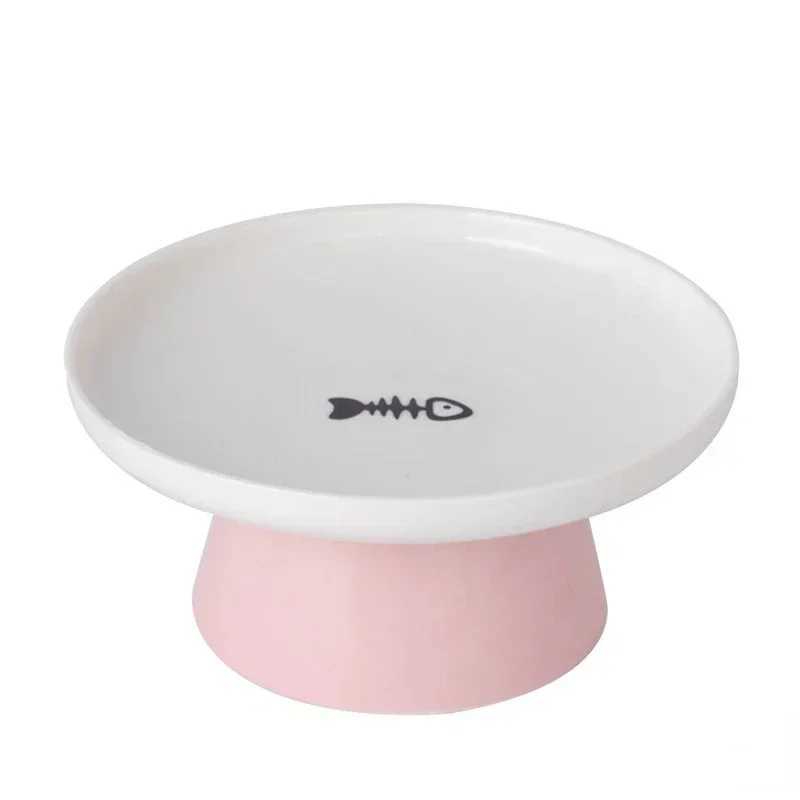 Cat Feeders Cat Bowl Ceramic Pet Bowls Cat Dog Bowl Dish Pet Food Plate Kitten Water Dish Feeder Dog Bowl Feeder for Cats Pet Accessories z241213