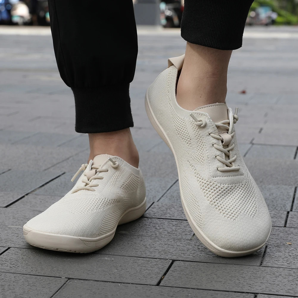 Wide toe shoes minimalist barefoot shoes unisex mesh breathable casual mens shoes comfortable outdoor walking sports shoes 241213