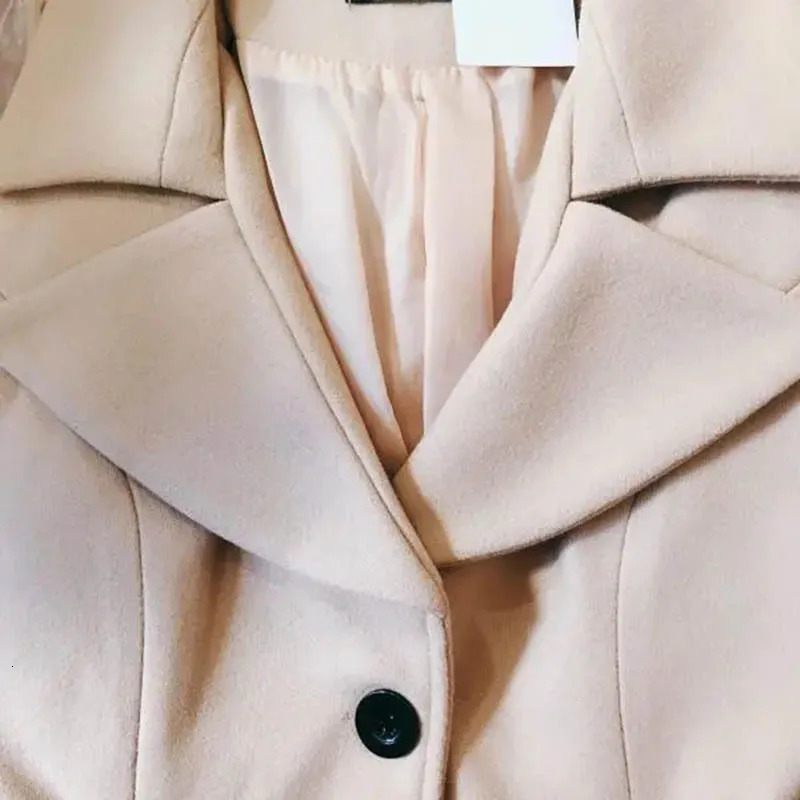Winter Womens Elegant Long Woolen Coats Warm Slim Thicken Trench Overcoat Office Lady Fashion Plus Size 70kg Classic Jackets 241213