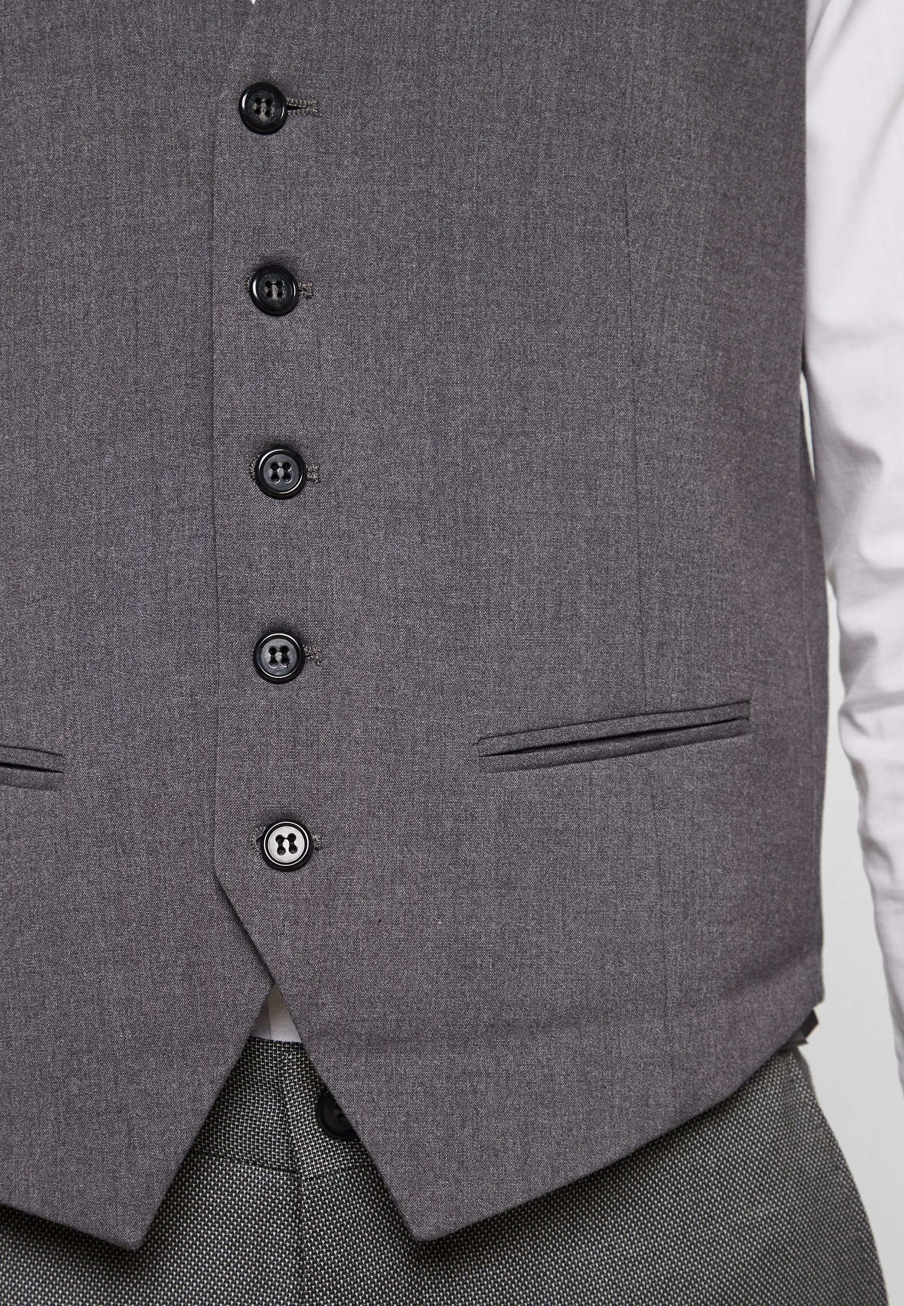 Handsome New Fashion 3-Pieces Wedding Tuxedos Men Suits Notched Lapel Jacket Two Button Single Breasted Custom Made Pinstripe Pockets Bridegroom (Coat
