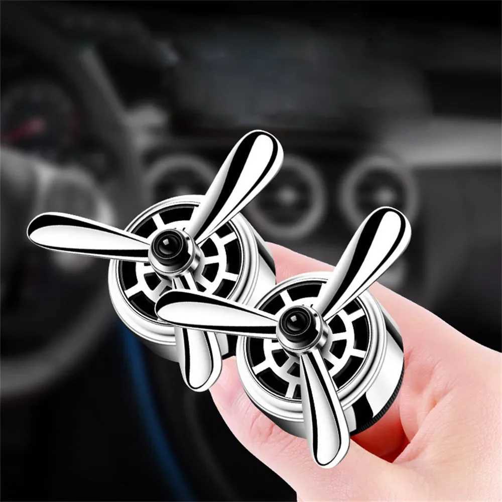 Propeller Car Air ener Mini Air Essential Oil Fragrance Diffuser Alloy Fanshaped Air Vent Clips Car Interior AccessoriesXJ241213
