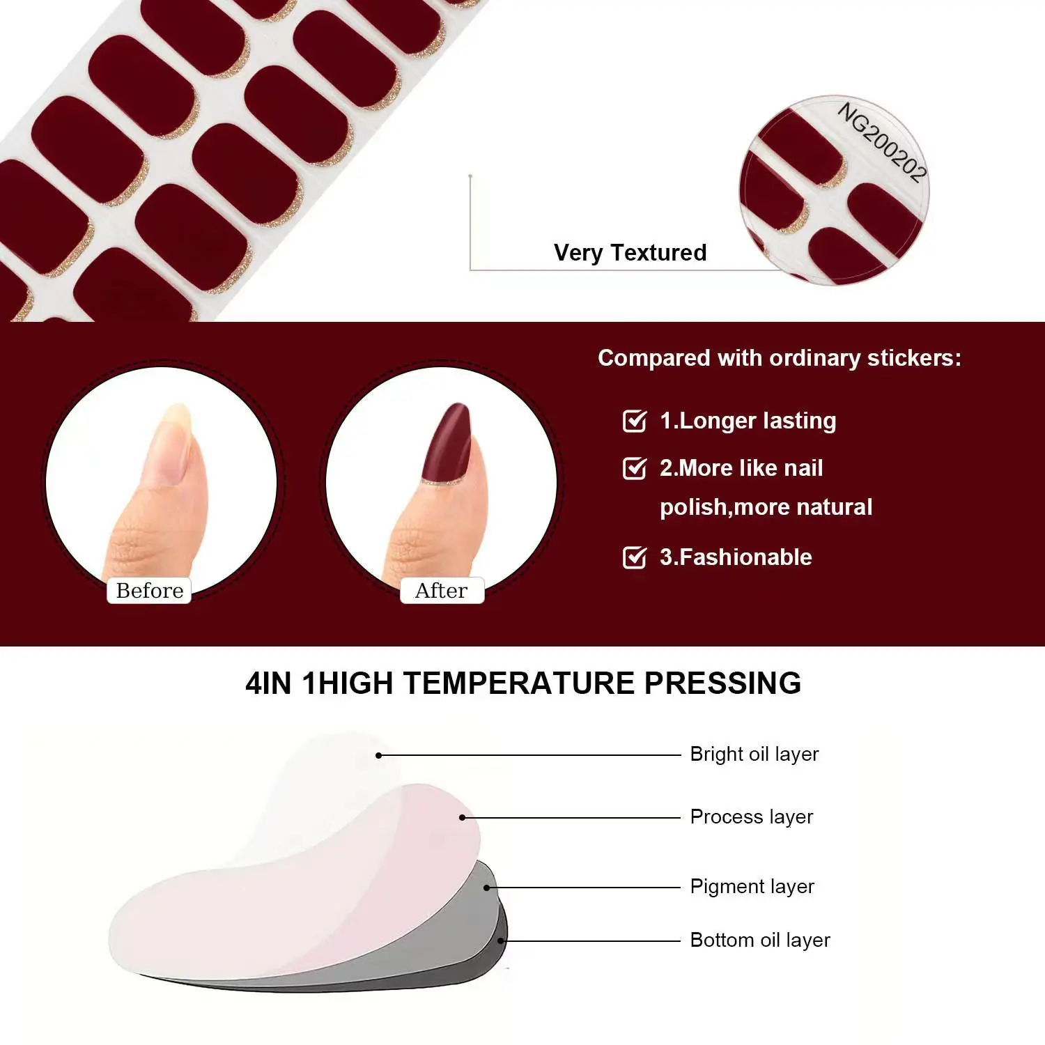 2 pieces/set of semi curing gel nail strip stickers with 6W UV lamp baking adhesive durable full set of DIY handle set 241205