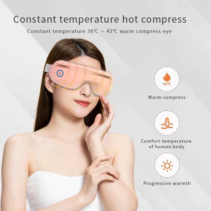 Convenient eye protection device vibrating eye massager music charging hot compression eye massager home use W241213