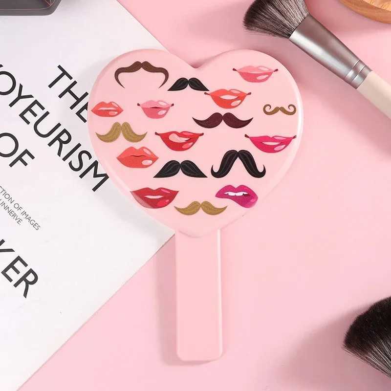 1 Pcs High Definition Handheld Heart-shaped Eyelash Mirror Eyelash Inspection Mirror Makeup Gadgets Vanity Mirror Girl GiftsXJ241213
