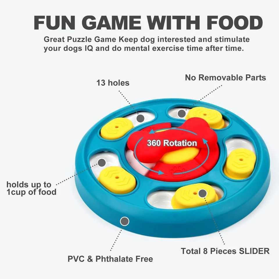 Dog puzzle toys slow feeders interactive addition small dog IQ food dispenser anti suffocation desktop software dog licking board pet supplies X241213