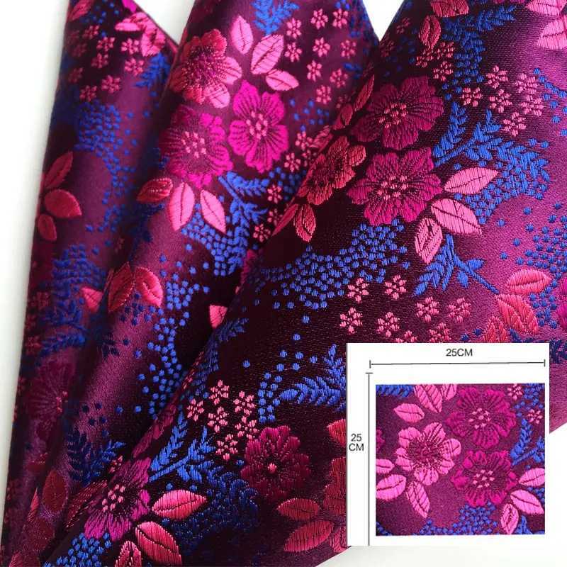 Luxury mens handle floral Hanji business pocket square chest towel 25 * 25CM W241213