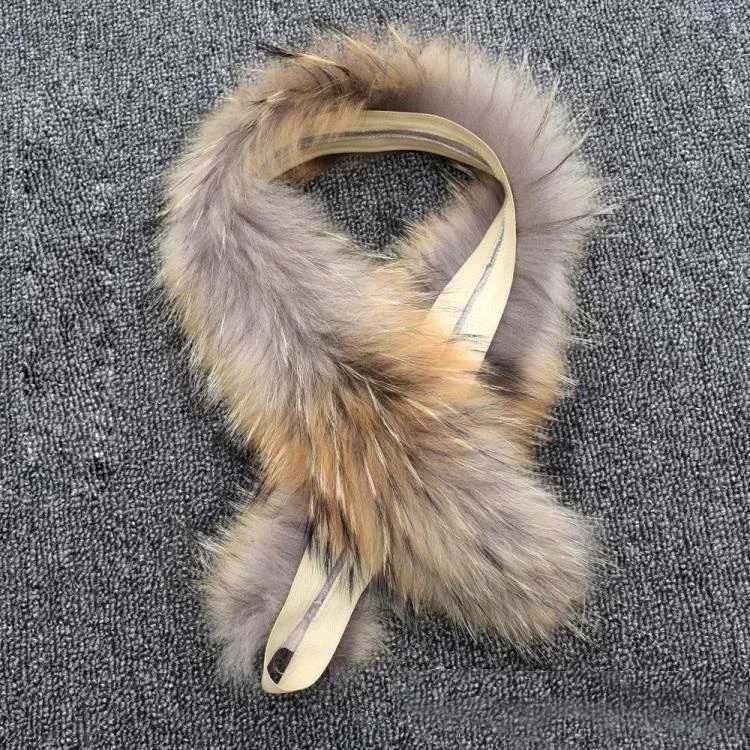Scarves Wraps 2023 Real Raccoon Fur Collar 11cm Width Women Men Kids Children Boys Girls Fur Scarf Jackets Hooded Trim No Lining Natural Fur H241213