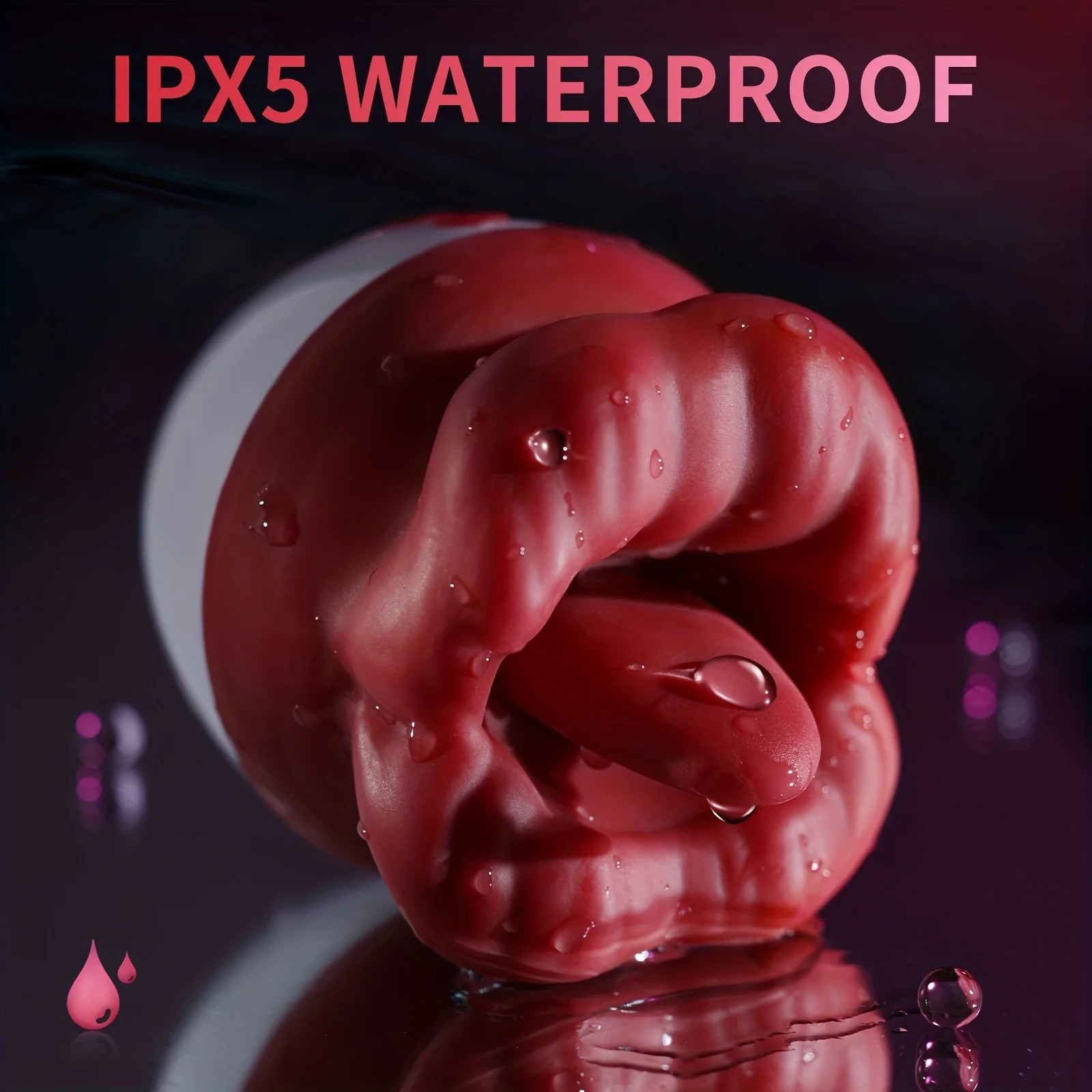 Rose Red Lips Vibrator Clitoris Stimulator Vagina Licking Tongue Masturbator G Spot Massager For Women Silicone Adult Sex Toys 241213