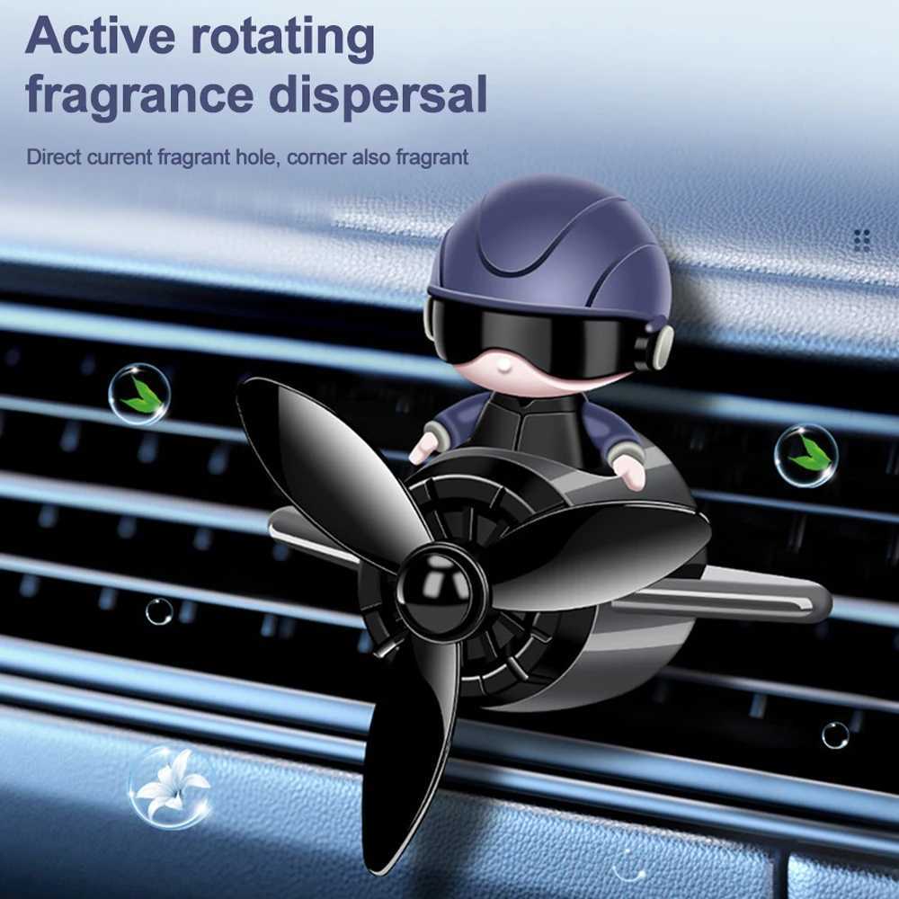 Car Air ener Aroma Auto Accessories Interior Perfume Diffuser Rotating Propeller Outlet Fragrance Cartoon DesignXJ241213