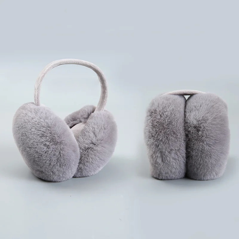 fur earphones with ear cushions cute and warm unisex style comfortable autumn and winter womens solid color warm and retro cute 241211
