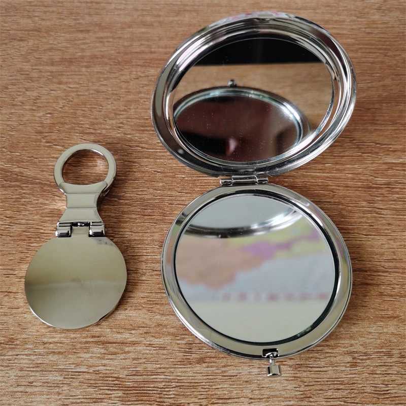 Mother of Pearl Makeup Mirror Dual Compact Folding Magnify Butterfly Flowers Design Cosmetic Purse Hand Mirror With KeychainXJ241213