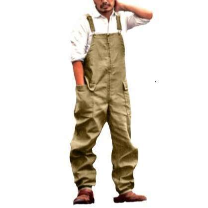 European And American New Four Season Solid Color Loose Straight Leg Workwear Casual Overalls