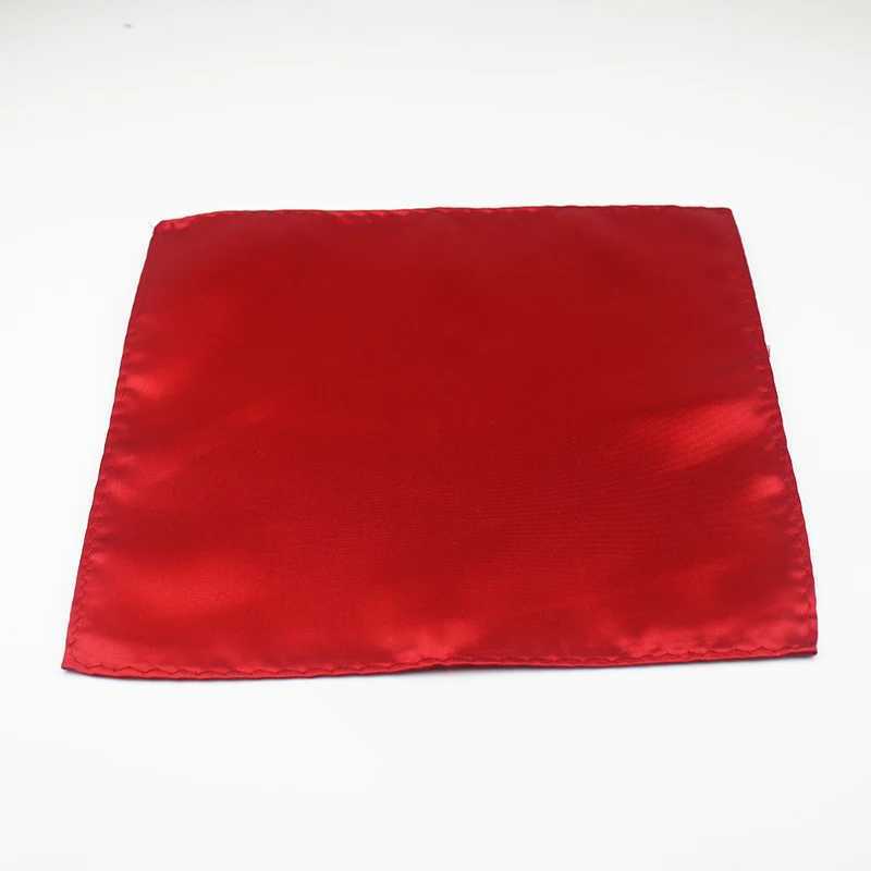 22CM Classic Mens Pocket Square Color Solid White Handle Korean Dress Chest Pocket Towel British Hanky Fashion W241213