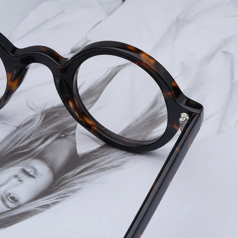 Vintage Acetate Glasses Eyewear Eyeglasses Men Myopia Frame Zolman Round Women Spectacle Frames 241213