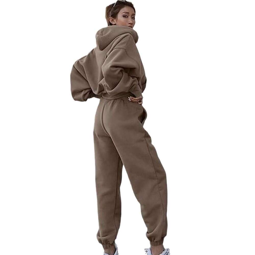 European American Foreign Trade Autumn And Winter New Hoodie Jacket Sports Suit Women's Trendy Clothing Fashion Casual Temperament
