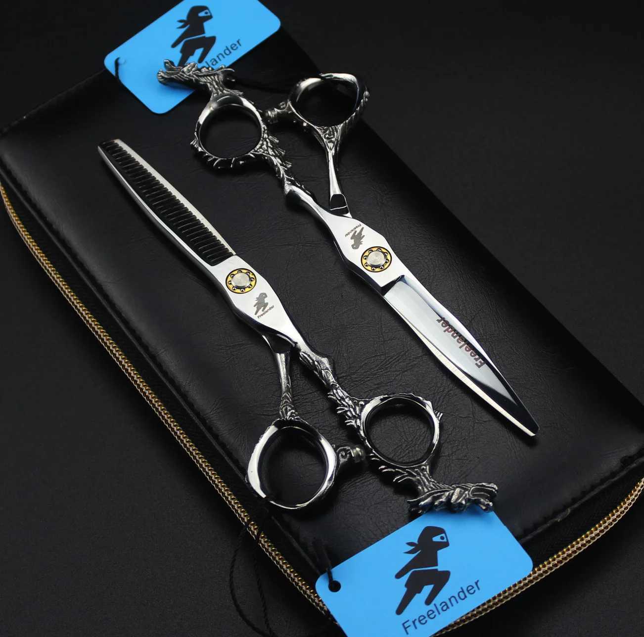 New Arrival Silver Handle Professional Hair Clipper 6 RC9 Steel Hair Clipper and Thin Clipper Z241213