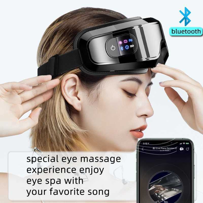 Eye Massager With Heat Smart Airbag Vibration Eye Care Bluetooth Music Eye Massage Relax Fatigue Foldable Portable W241213