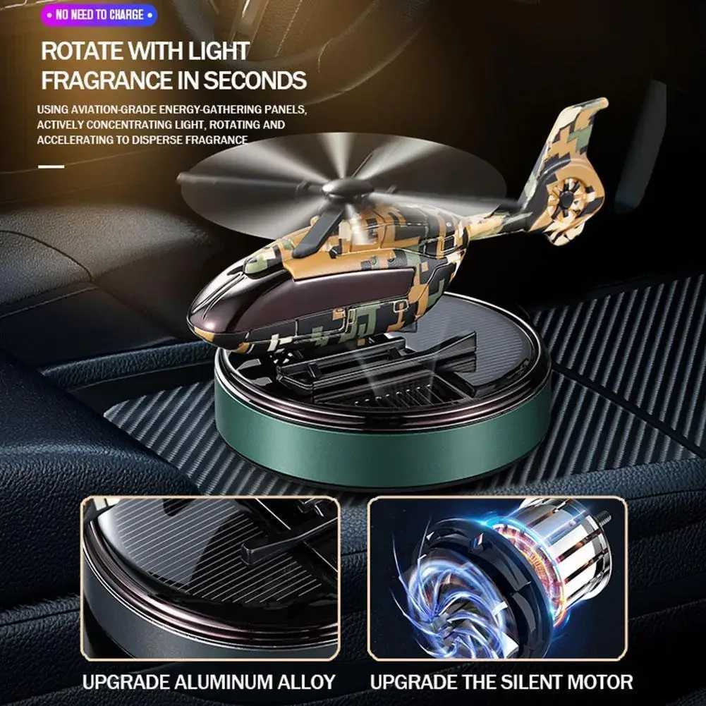 Car Fragrance Solar Car Air ener Auto Rotating Dashboard Fragrance Camouflage Heliter Essential Oil Diffuser DecorationXJ241213