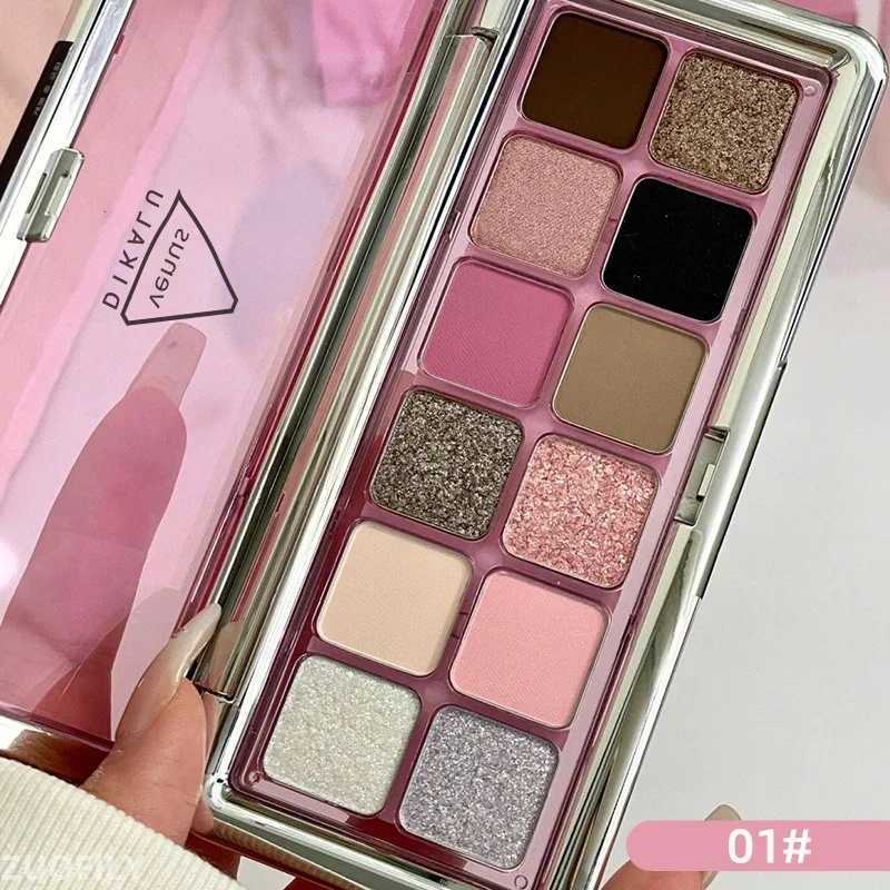 Newest 2-color Glitter Eyeshadow Palette for Shiny Fashionable Eye Makeup Cement Color Long Lasting Eye Shadow Palette Cosmetic W241213