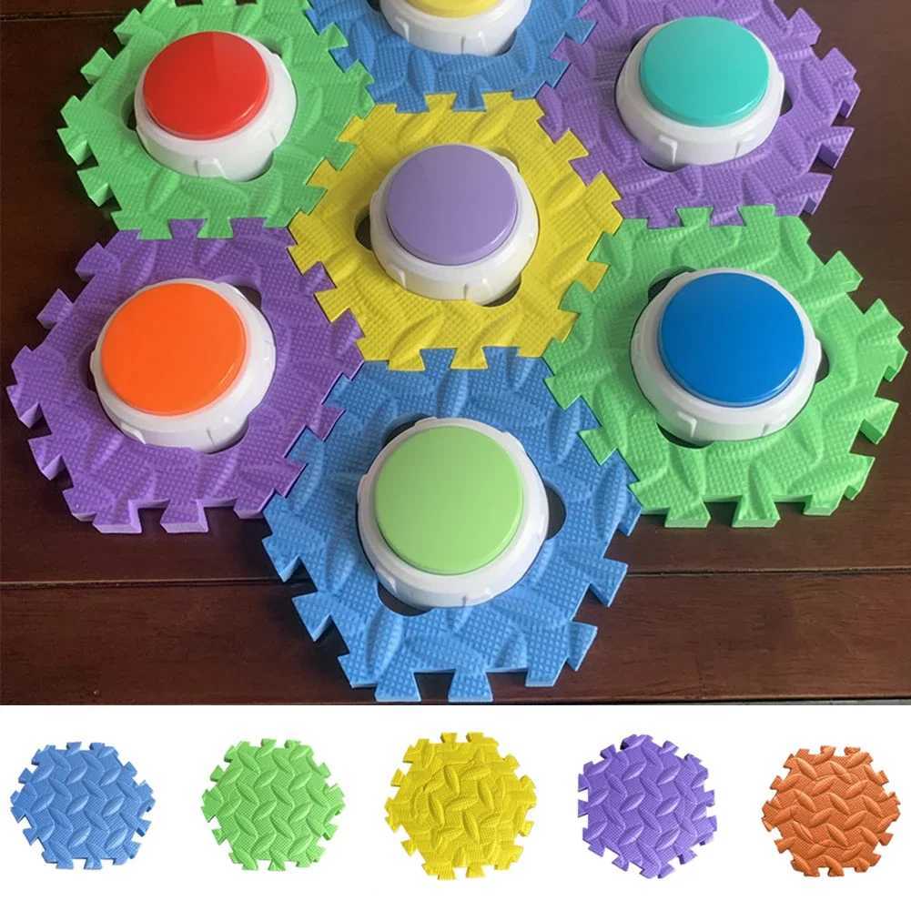 Pet voice recording button puzzle pad dog training cat communication button free anti slip Eva pad interactive toys pet supplies X241213