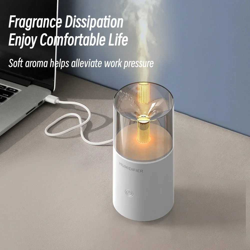 Candlelight Aroma Diffuser USB Electric Ultrasonic Mist Maker Air Humidifier for Home Car Mini Fragrance Essential Oil DiffuserXJ241213