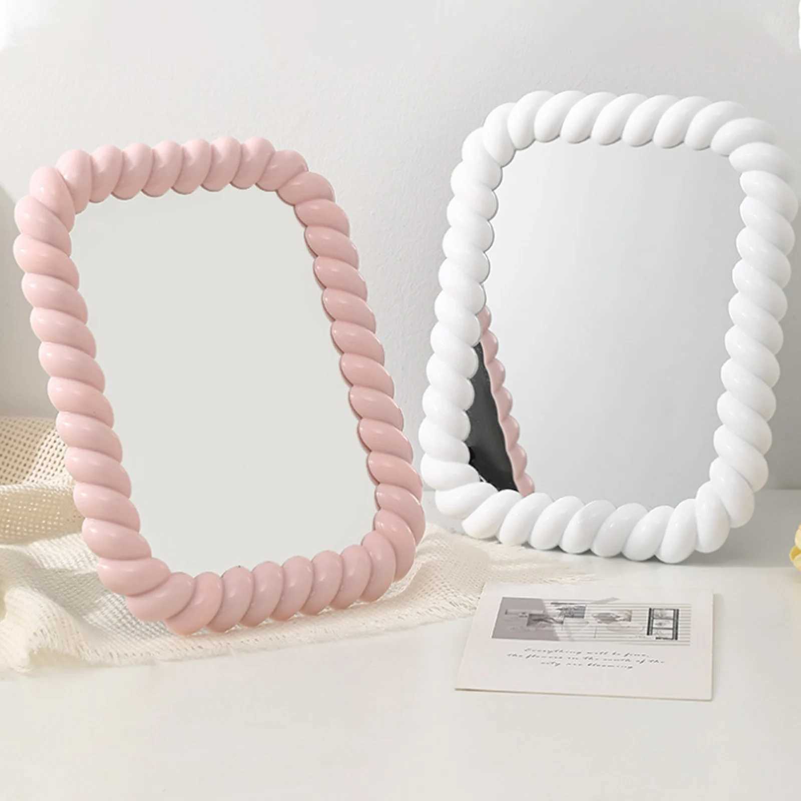 Hand Mirror Makeup Mirrors Folding Standing Portable Beauty Hd Vanity Girls Women Men Shaving Cosmetic Bathroom SuppliesXJ241213