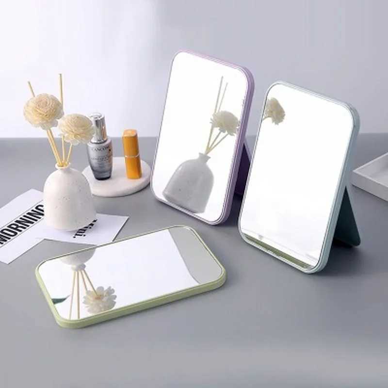 Desktop Folding Portable Makeup Mirror Student Dormitory Desktop Small Mirror Female Dressing Mirror with Princess MirrorXJ241213