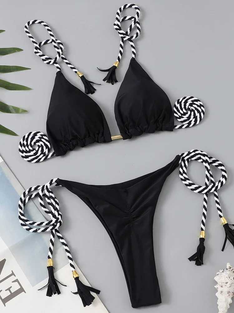 OIINAA Swimsuit Women Bikinis Set Sexy Drawstring Bikini Beachwear opard Two-pieces Swimwear Bathing Suit Lace Up Bikini SetXJ241212