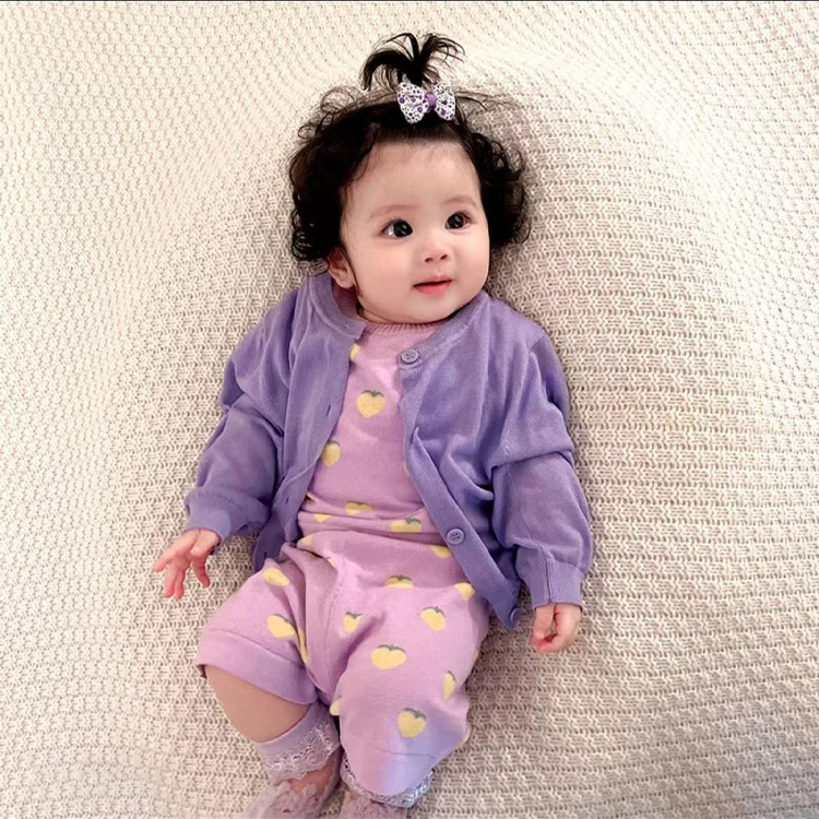 Newborn Summer Dress Code: Breathable Knit Cardigan and Shorts Ensemble for Little Ones