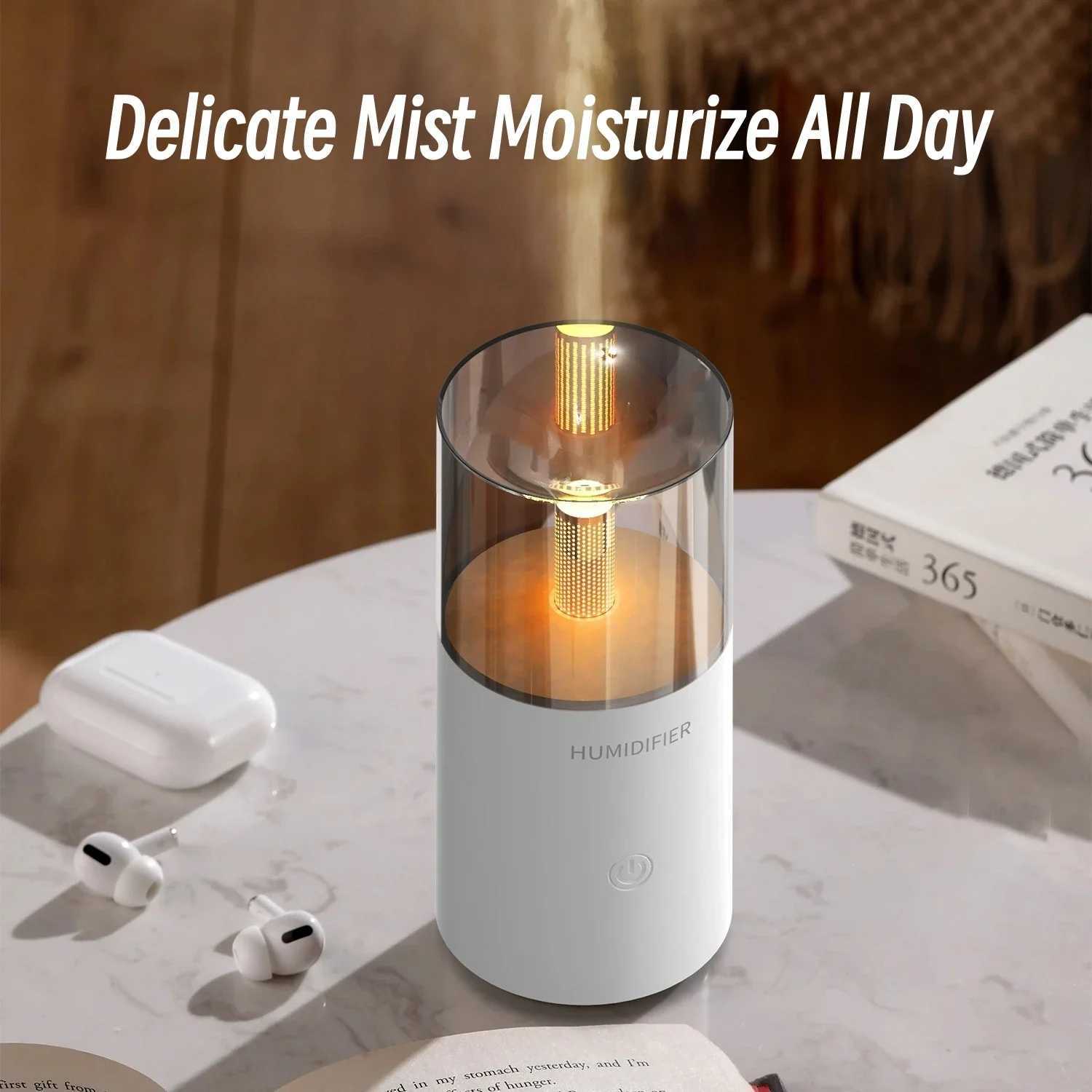 Candlelight Aroma Diffuser USB Electric Ultrasonic Mist Maker Air Humidifier for Home Car Mini Fragrance Essential Oil DiffuserXJ241213