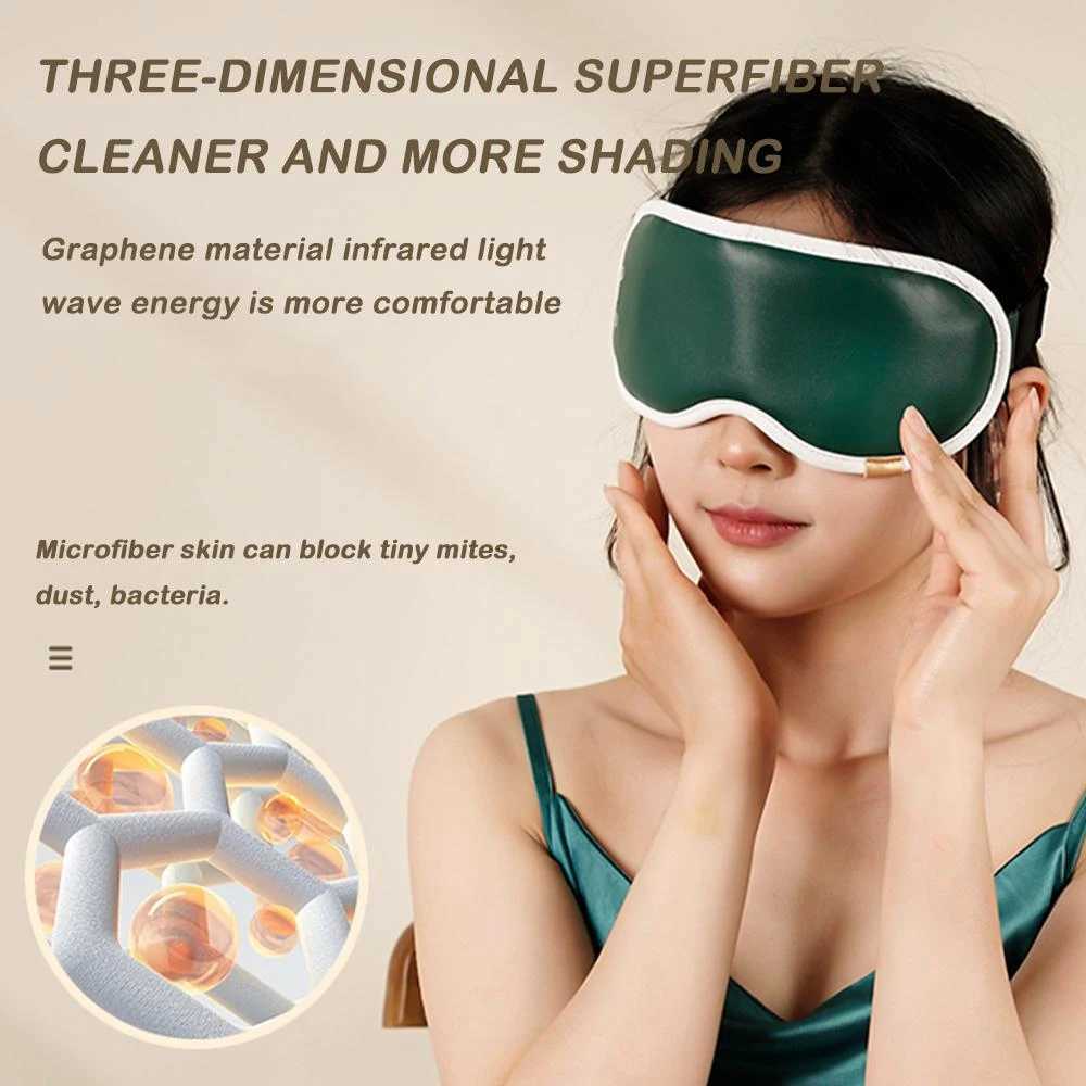 Wireless heating eye mask rechargeable smart eye mask relaxing strain dry dark circle improving sleep 3D contour eye mask W241213