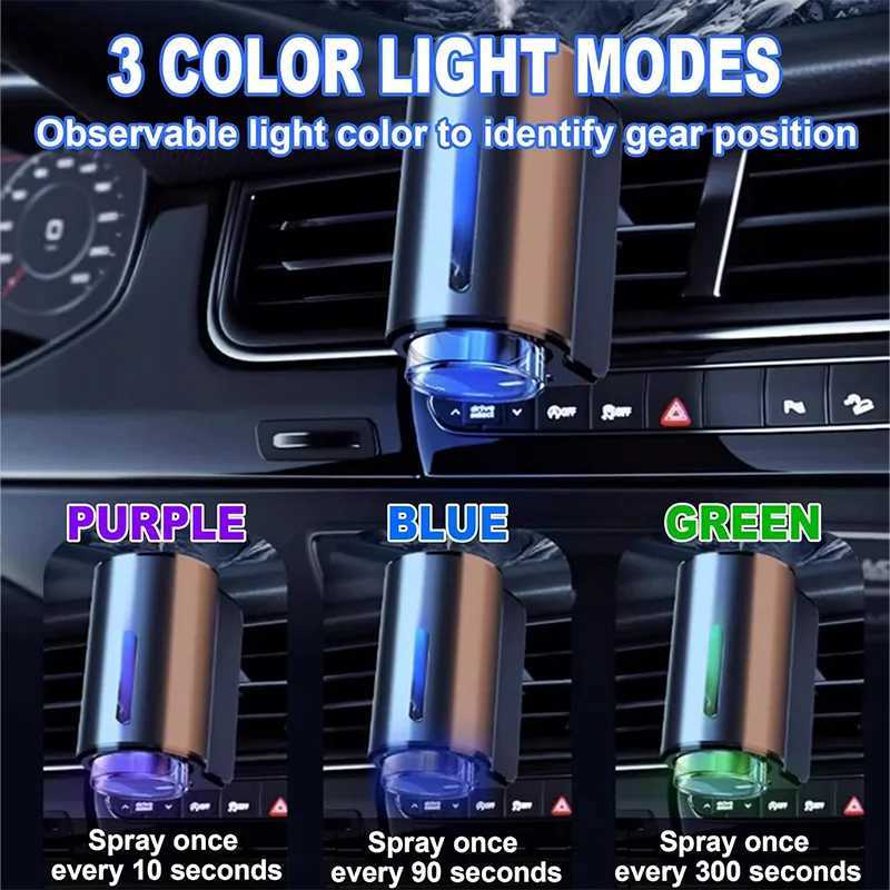 Car Air ener Diffuser Smart Car Diffuser With Three Essential Oils Adjustable Modes Intelligent Car Aroma DeviceXJ241213