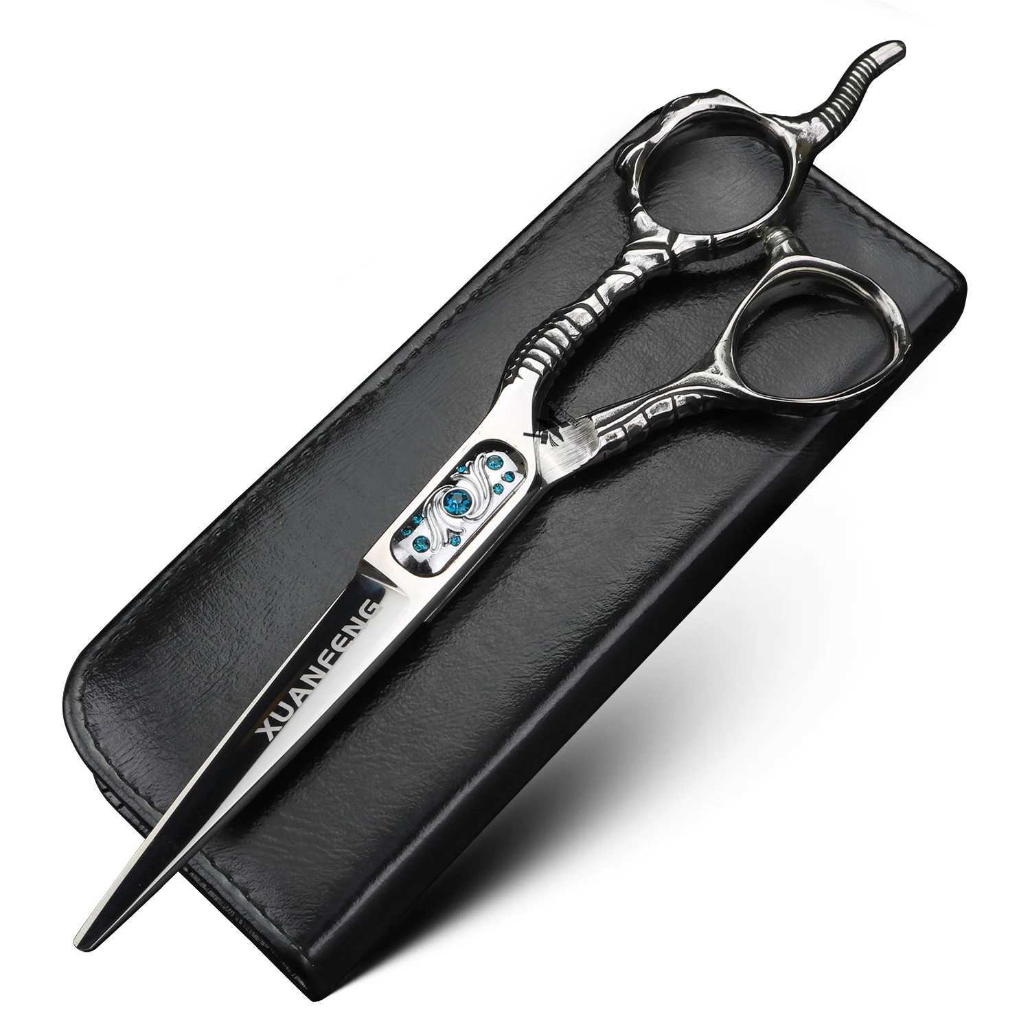 New Arrival Xuanfeng 6-inch Burgundy Clipper 440C Steel Hair Clipper and Thin Clipper Z241213