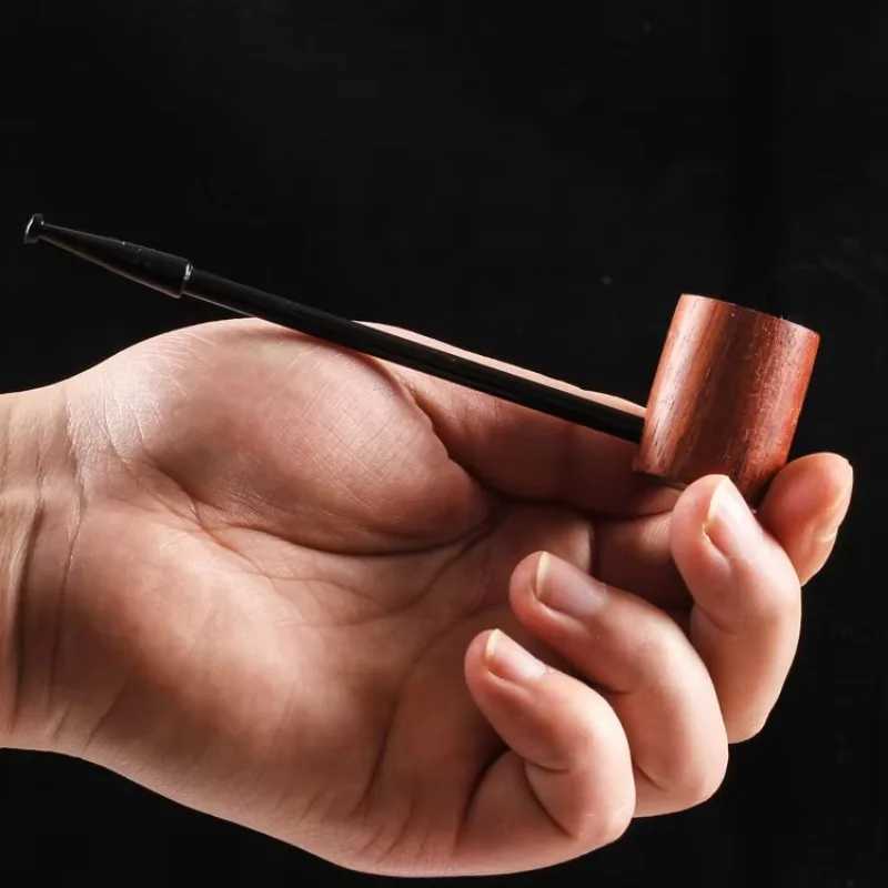 Long Briar Pipe Multi Choice Straight Smoking Pipe Best Briar Wood Pipe 3mm Filter Smoking Pipe Set Pipes for SmokingXJ241212