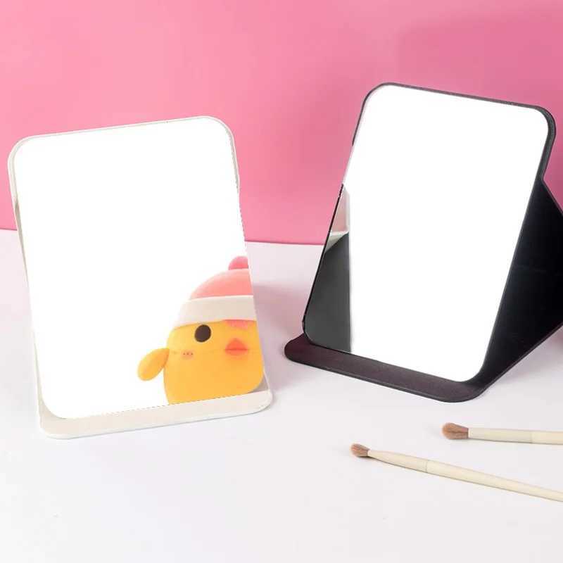 Leather Soft Face Makeup Mirror for Home Portable Folding Desktop High Definition Beauty MirrorXJ241213
